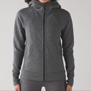 Scuba Zip-up Hoodie in Grey